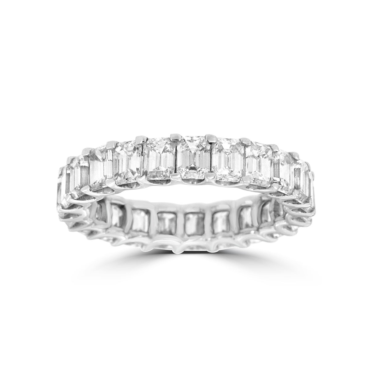 Platinum Emerald Eternity Lab Grown Diamond Ring (4 1/2 ct. tw) The